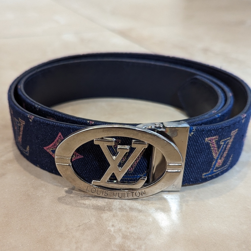 LOUIS VUITTON VINTAGE WOMEN'S DENIM BELT